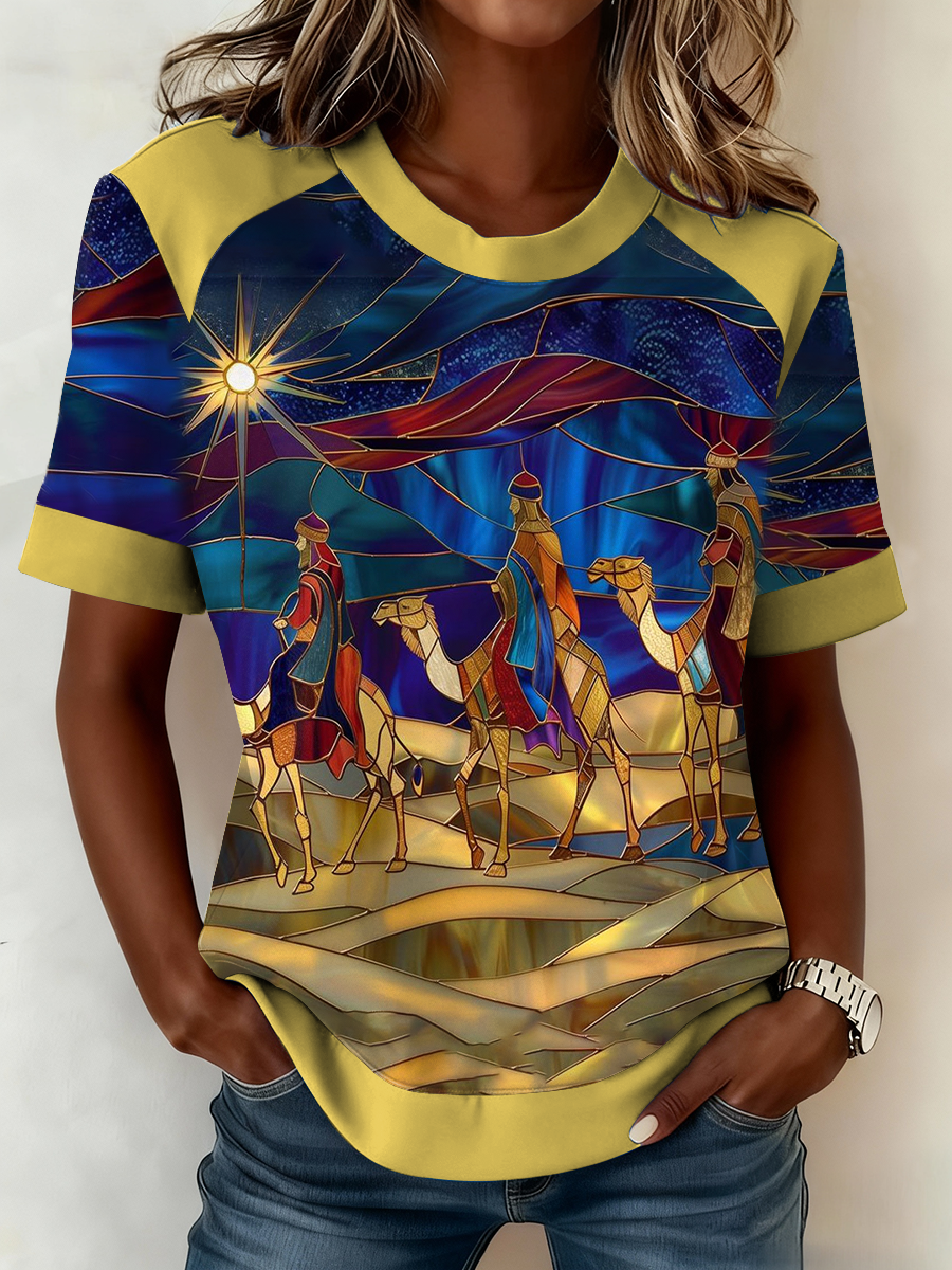 Camiseta de mujer de Puerto Rico Three Kings Day Art Printed