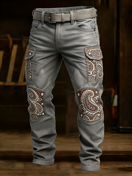 Pantalones casuales del trabajo del estilo del negocio retro de los hombres