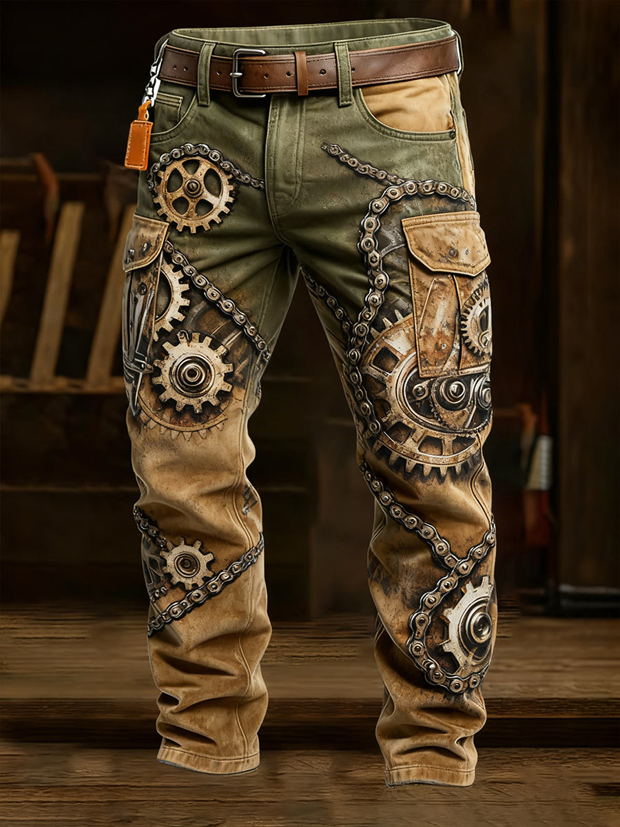 Pantalones casuales del trabajo del estilo del negocio retro de los hombres