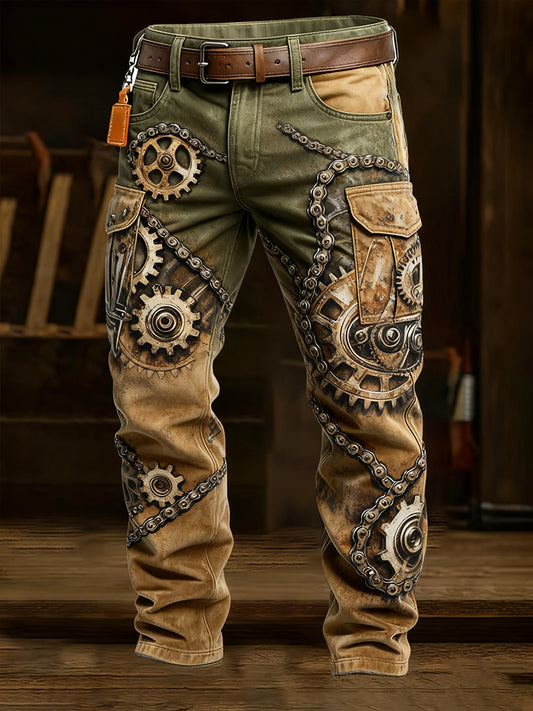 Pantalones casuales del trabajo del estilo del negocio retro de los hombres