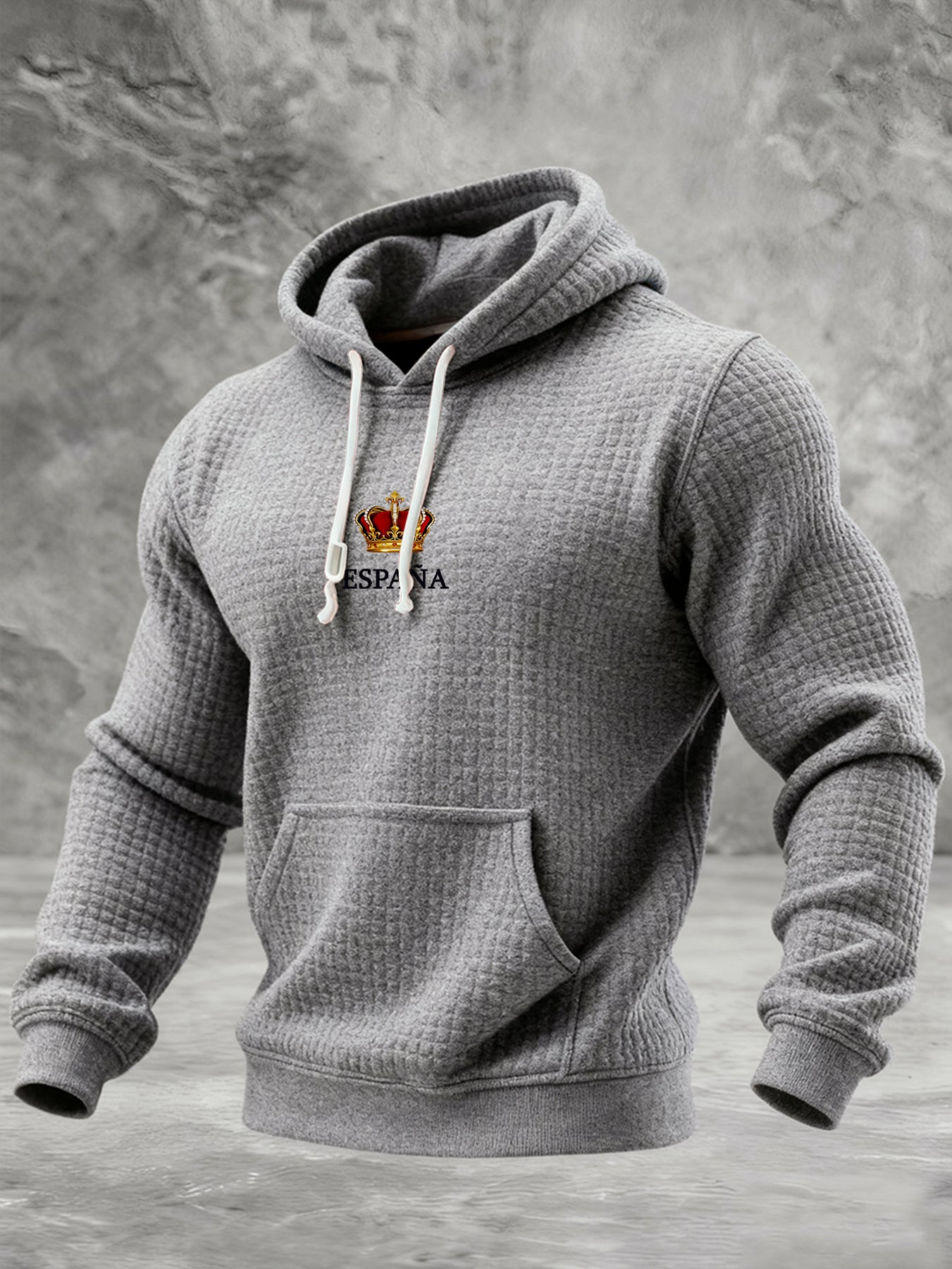 Sudadera con capucha suelta casual vintage para hombres