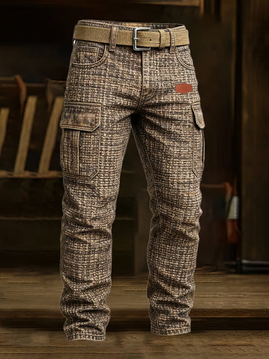 Pantalones casuales del trabajo del estilo del negocio retro de los hombres