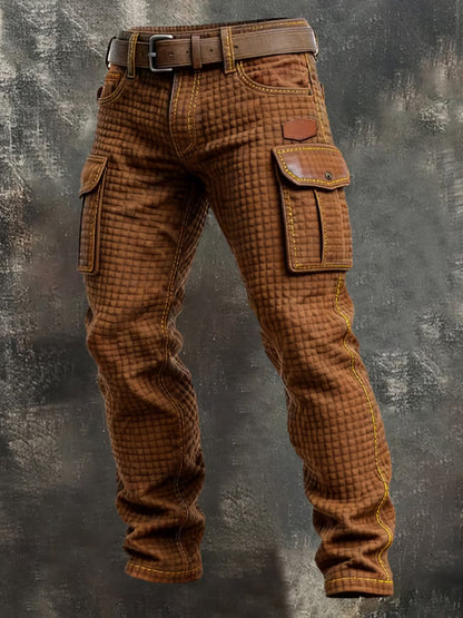 Pantalones casuales del trabajo del estilo del negocio retro de los hombres
