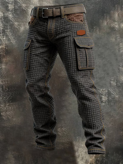 Pantalones casuales del trabajo del estilo del negocio retro de los hombres