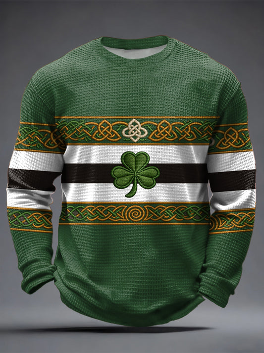 St Patrick's Day Waffle Top para hombre