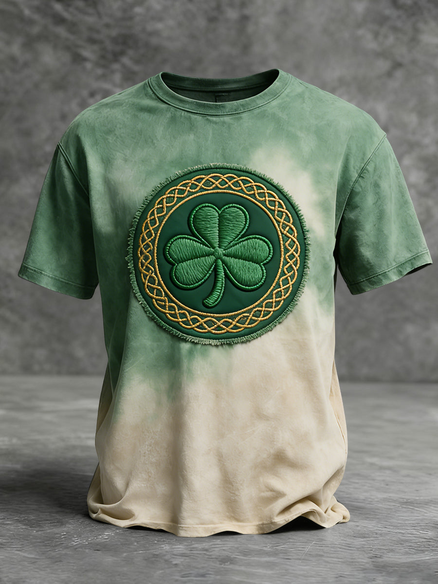 Camiseta Casual Retro St. Patrick's Day Shamrock