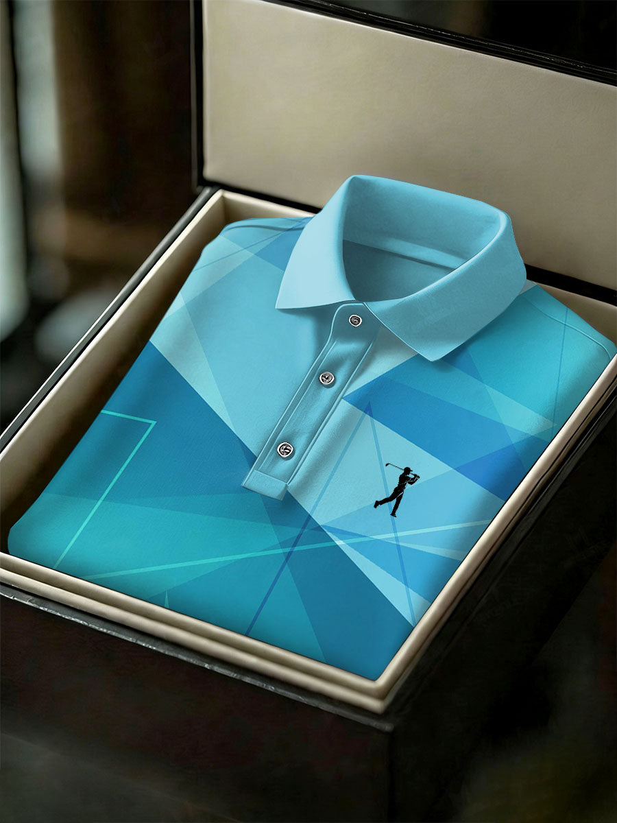 Polo casual impreso del estilo del negocio de la vendimia de los hombres Camisa