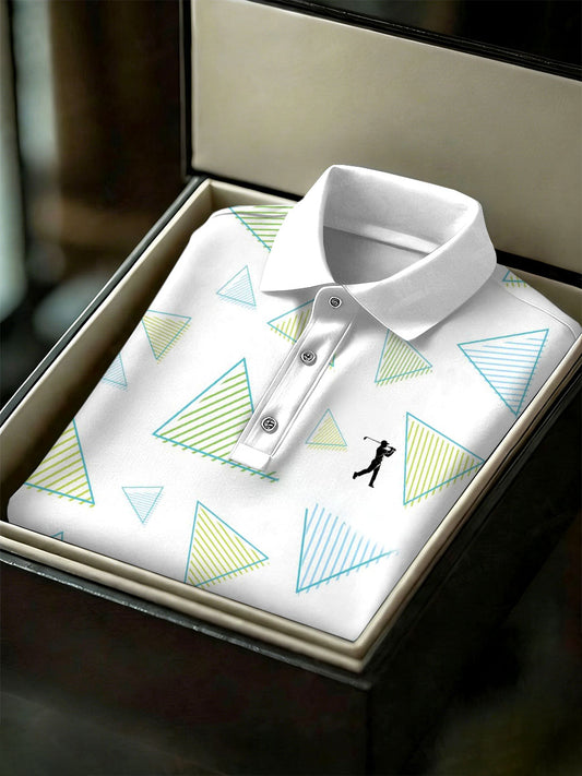 Polo casual impreso del estilo del negocio de la vendimia de los hombres Camisa