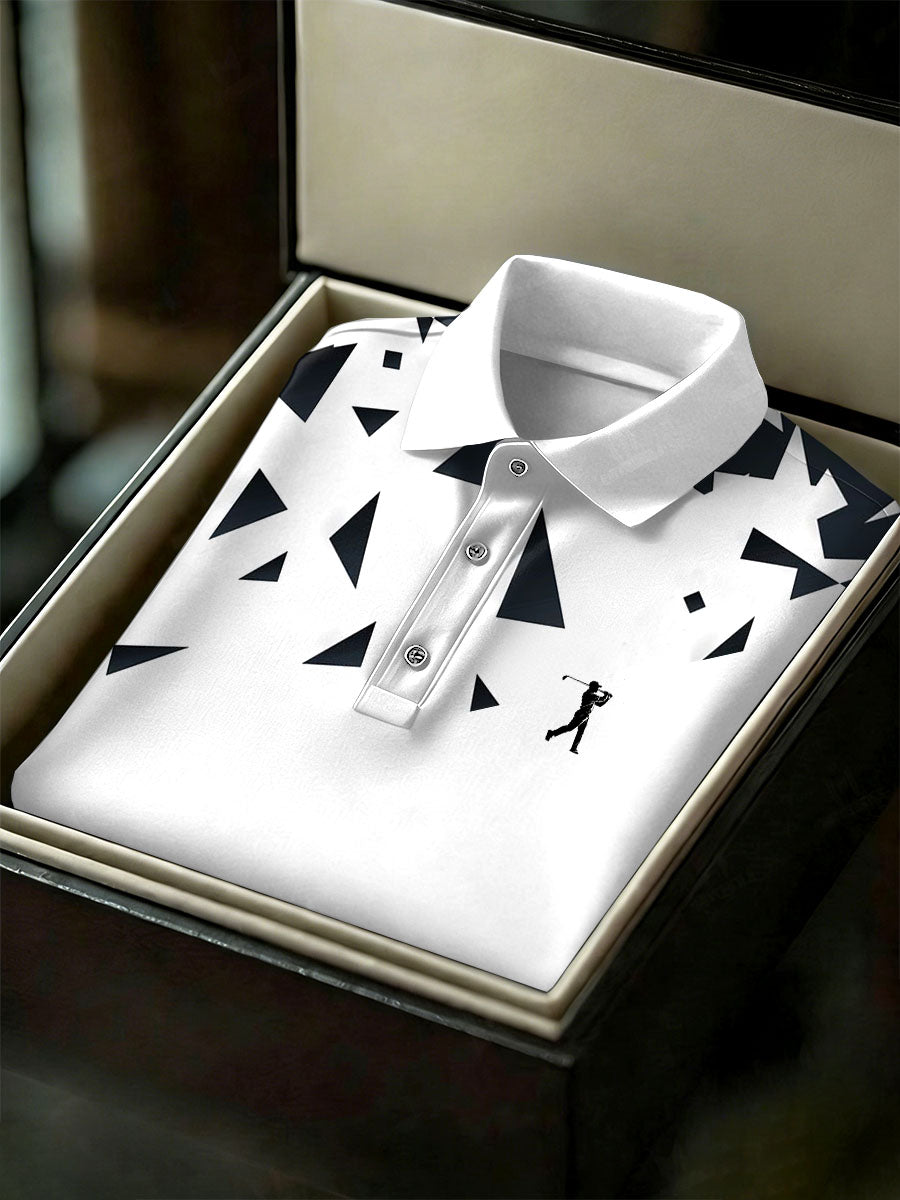 Polo casual impreso del estilo del negocio de la vendimia de los hombres Camisa