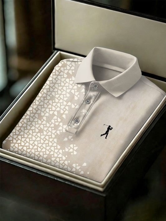 Polo casual impreso del estilo del negocio de la vendimia de los hombres Camisa