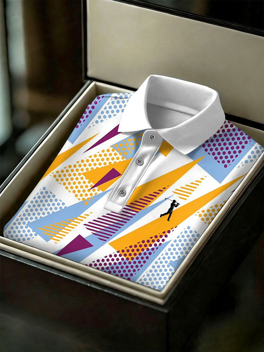 Polo casual impreso del estilo del negocio de la vendimia de los hombres Camisa