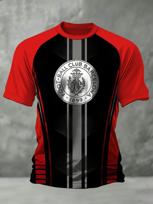 Camiseta Hombre Con Fútbol Barcelona-Estampado temático
