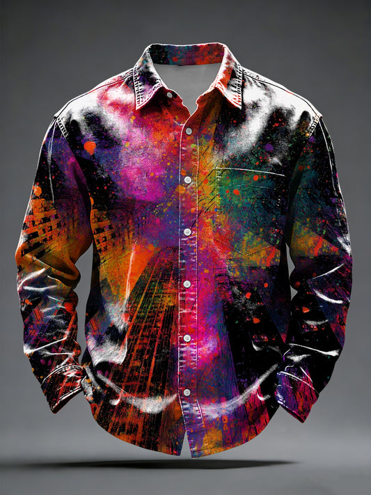 Camisa atrevido multicolor del arte urbano de los hombres