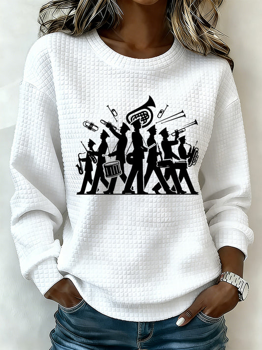 Sudadera de manga larga conmemorativa con estampado de carnaval español para mujer