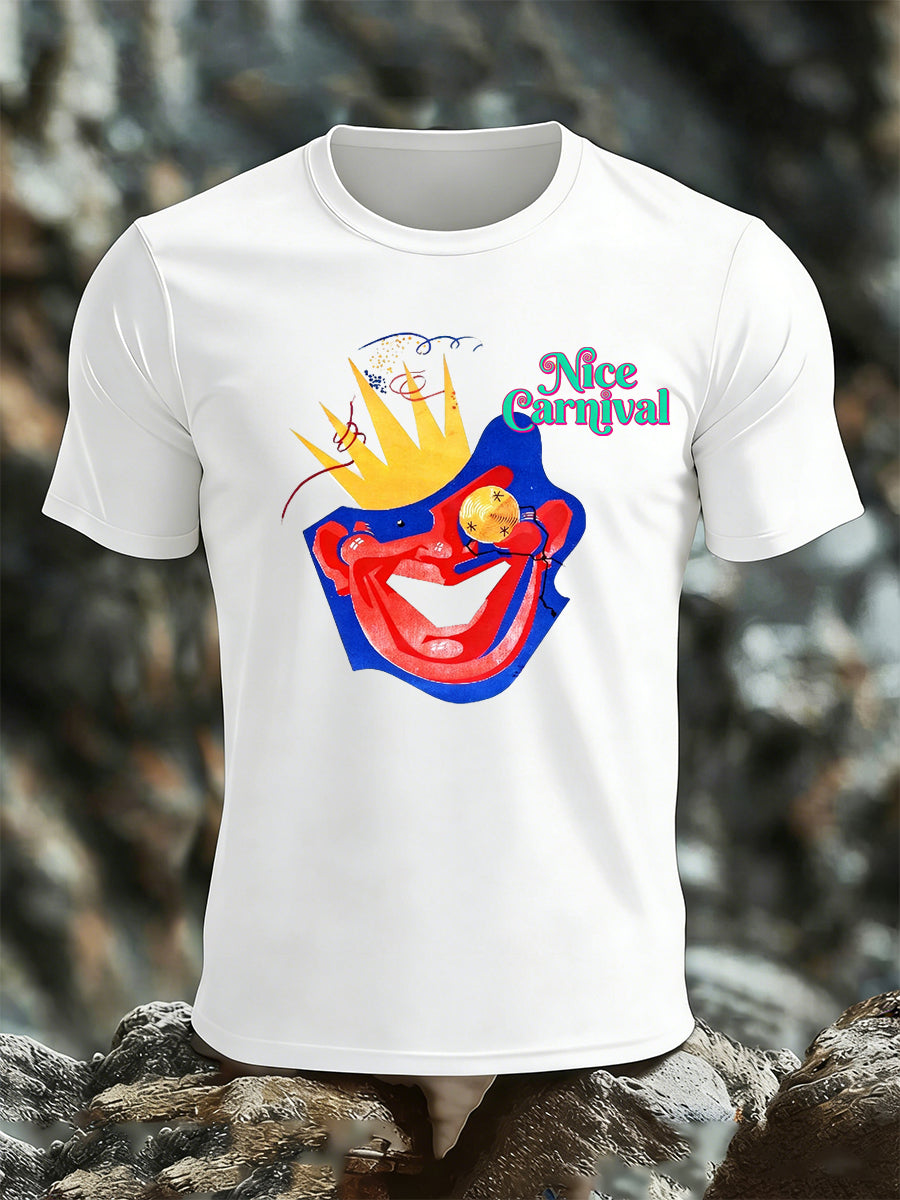 Camiseta con estampado de carnaval Nice francés para hombre