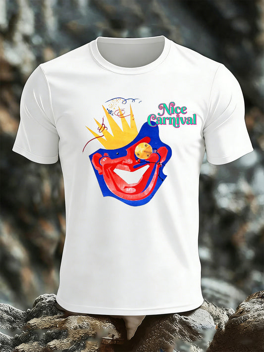 Camiseta con estampado de carnaval Nice francés para hombre