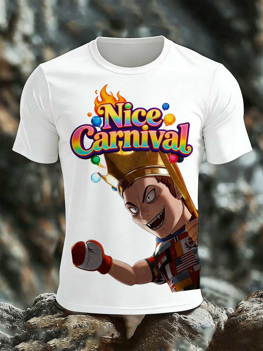 Camiseta con estampado de carnaval Nice francés para hombre