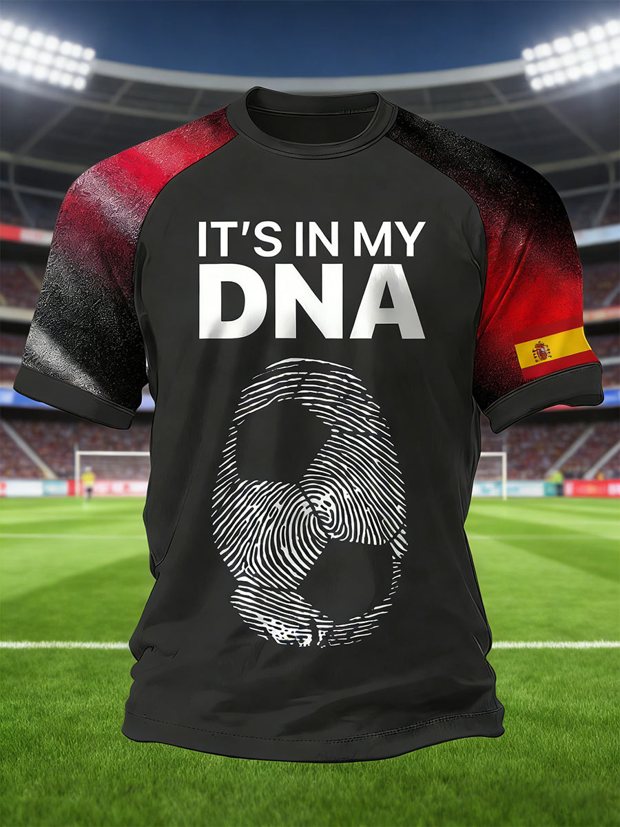 Camiseta de hombre con estampado temático de fútbol español
