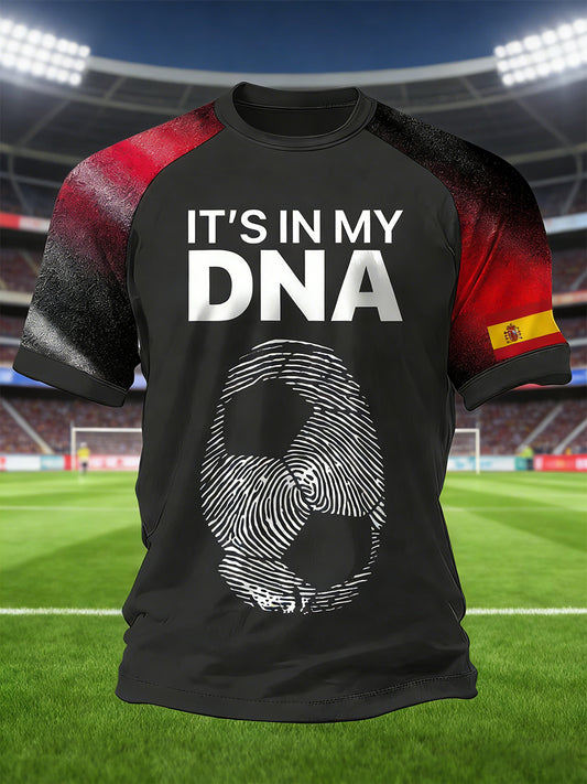 Camiseta de hombre con estampado temático de fútbol español
