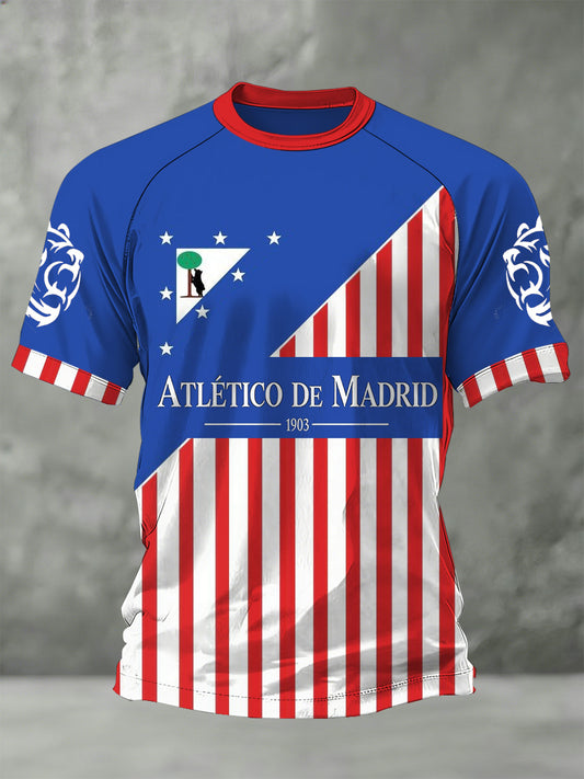 La Liga española Atlético Madrid Fútbol Apoyo Impreso Fan Camiseta Hombre