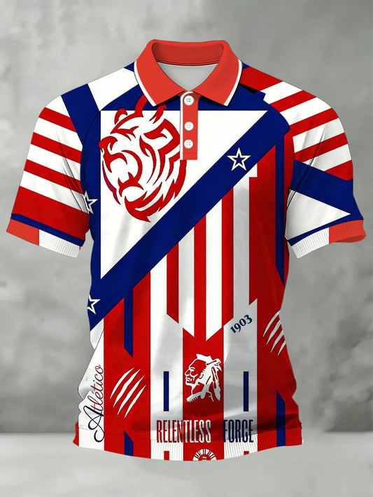 La Liga española Atlético Madrid Fútbol Apoyo Imprimir Fan Polo