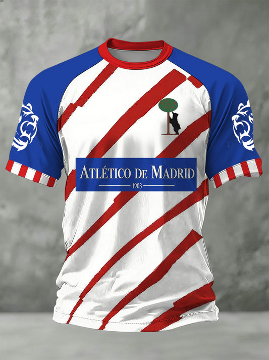 La Liga española Atlético Madrid Fútbol Apoyo Impreso Fan Camiseta Hombre