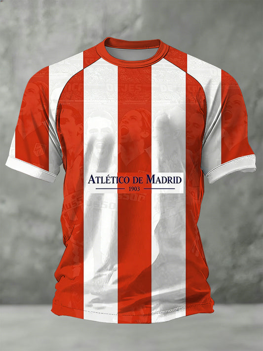 La Liga española Atlético Madrid Fútbol Apoyo Impreso Fan Camiseta Hombre