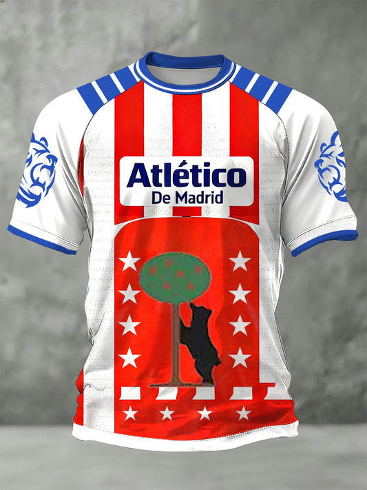 La Liga española Atlético Madrid Fútbol Apoyo Impreso Fan Camiseta Hombre