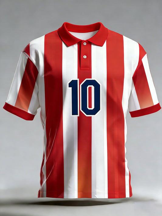 Polo casual de fútbol retro Atlético Madrid para hombre
