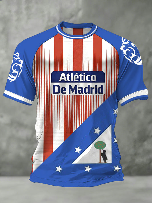 La Liga española Atlético Madrid Fútbol Apoyo Impreso Fan Camiseta Hombre