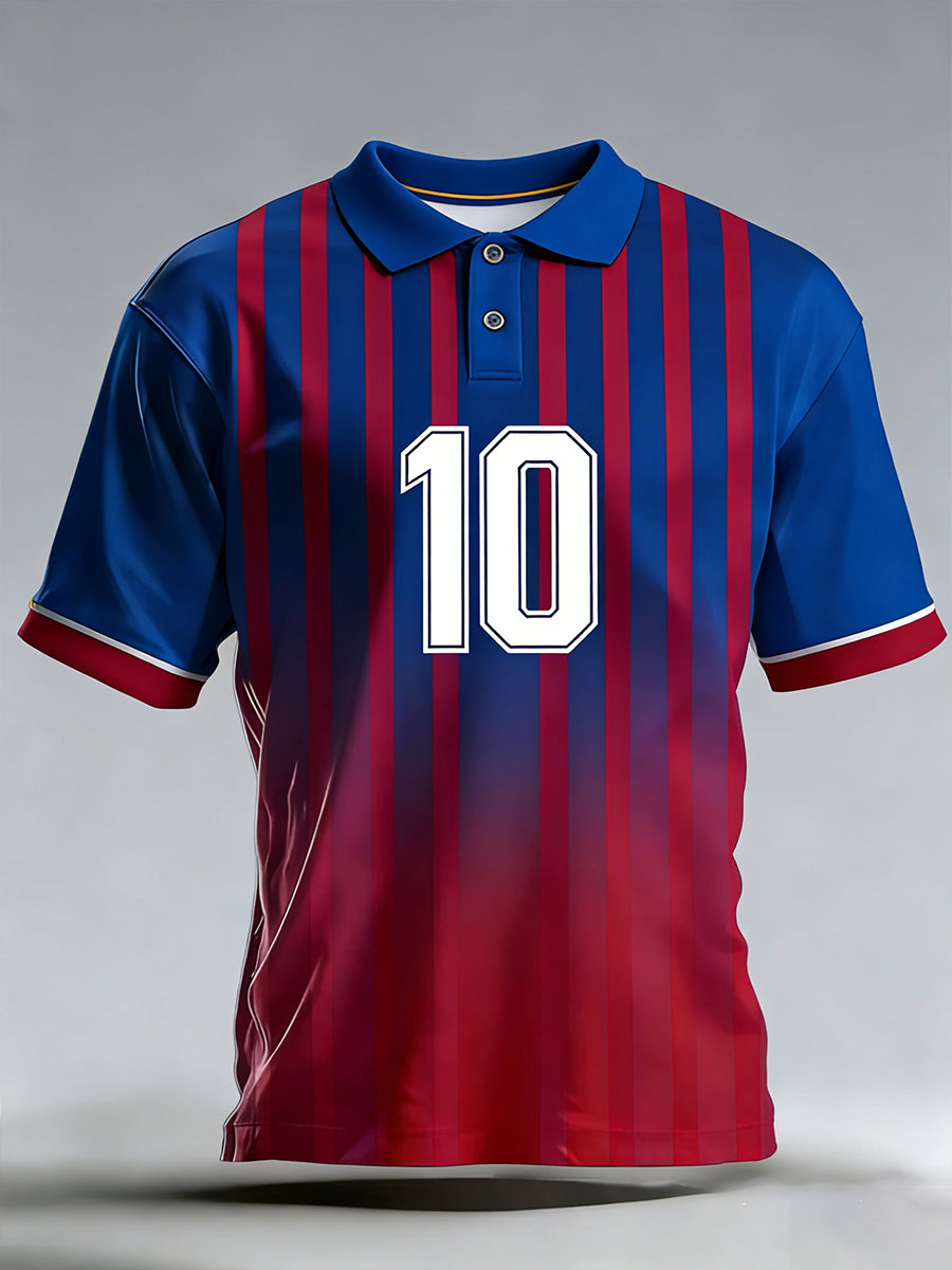 Top casual de equipo de fútbol retro de Barcelona para hombre