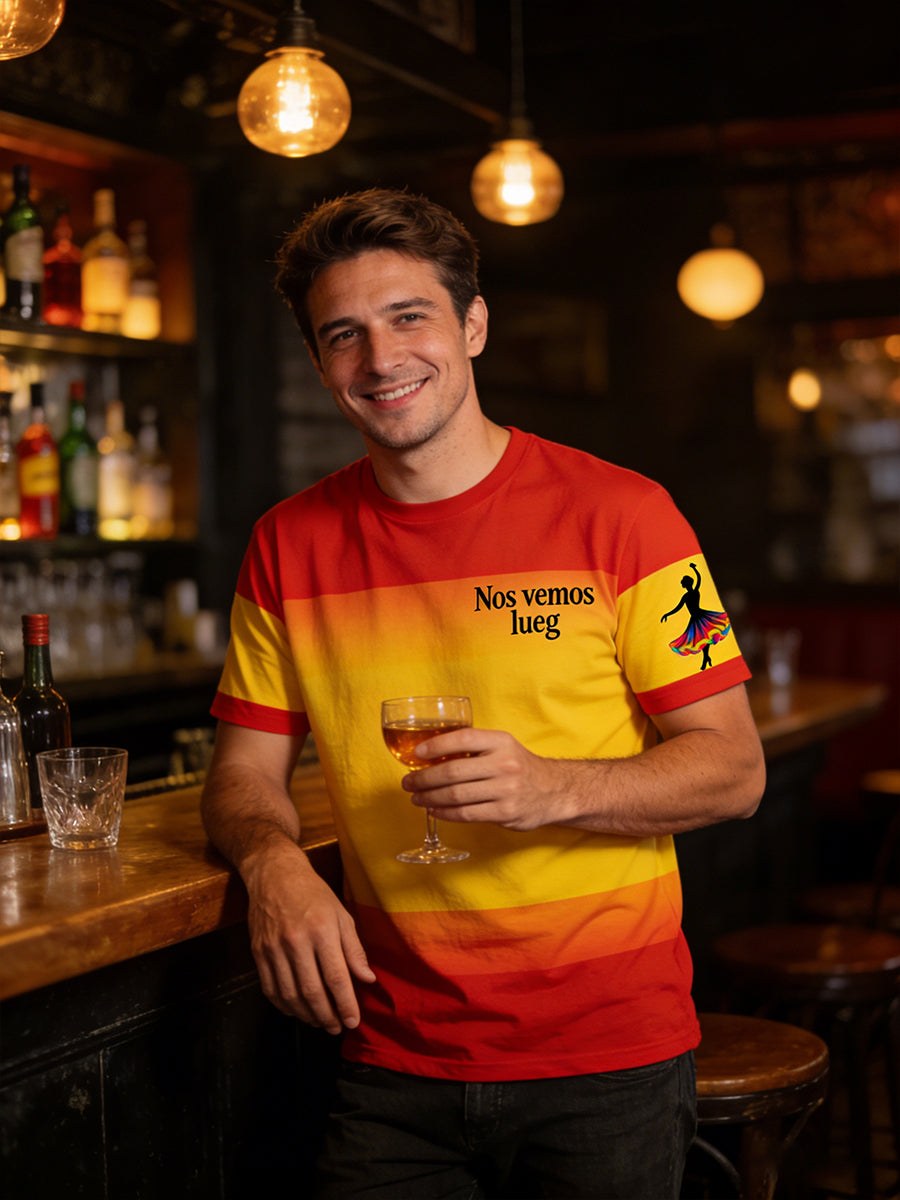 Camiseta deportiva española vintage para hombre