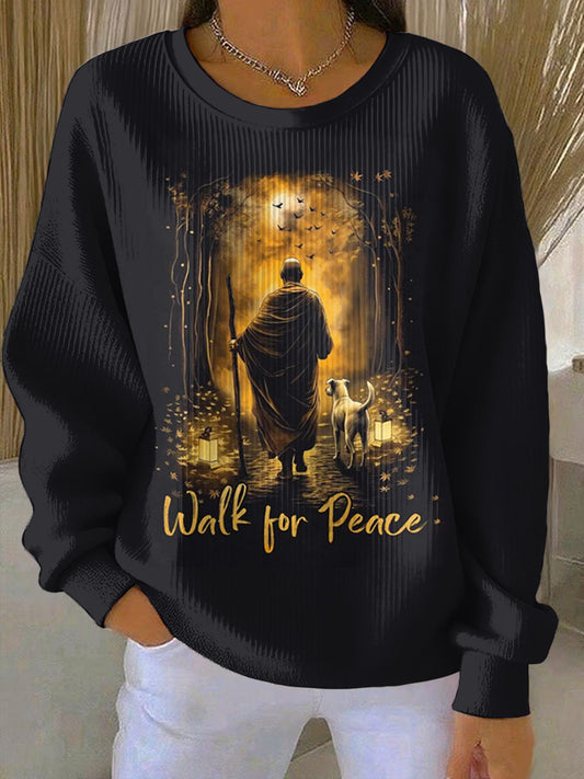 Mujeres Walk For Peace Imprimir Casual Sudadera