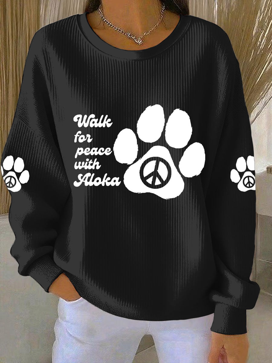 Mujeres Walk For Peace Imprimir Casual Sudadera