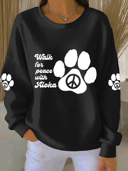 Mujeres Walk For Peace Imprimir Casual Sudadera