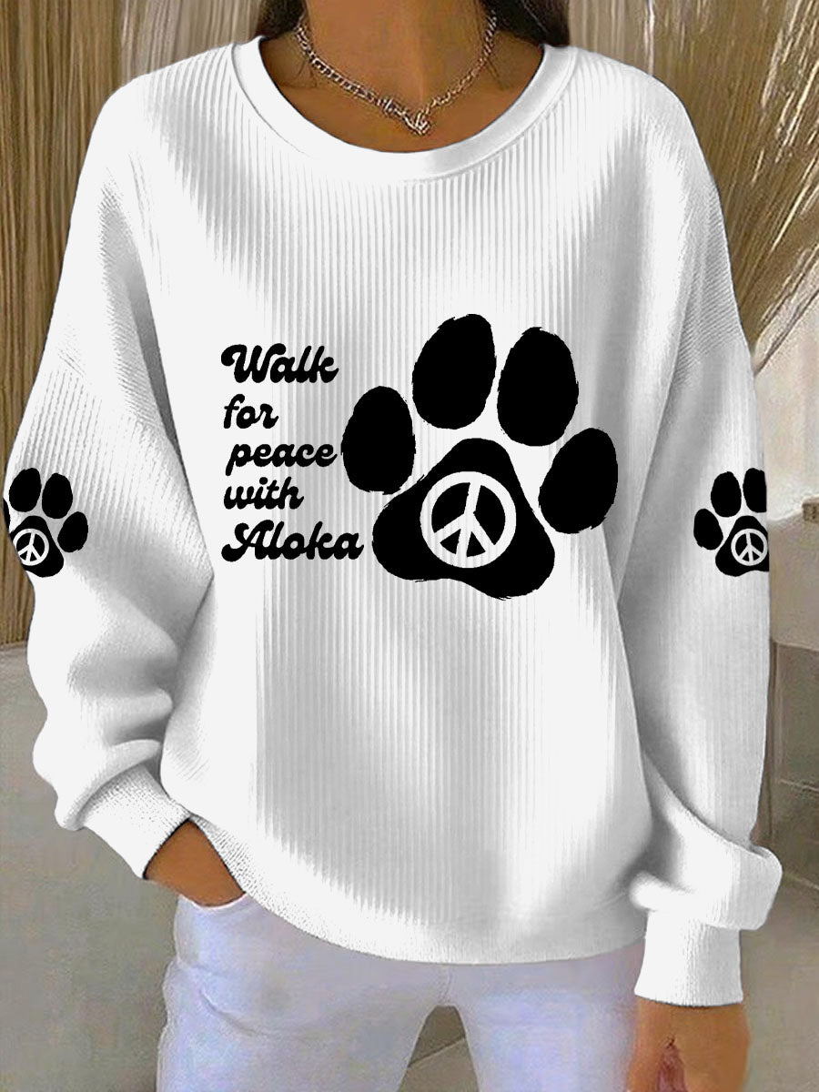 Mujeres Walk For Peace Imprimir Casual Sudadera