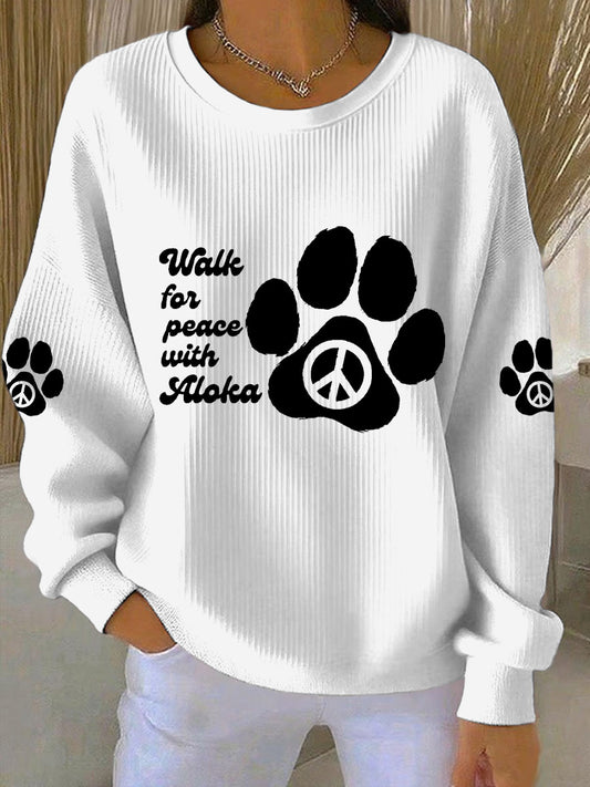 Mujeres Walk For Peace Imprimir Casual Sudadera