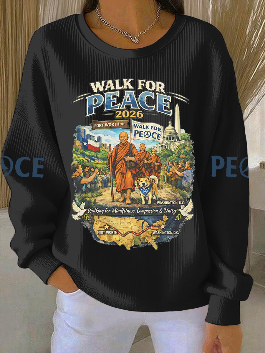 Mujeres Walk For Peace Imprimir Casual Sudadera