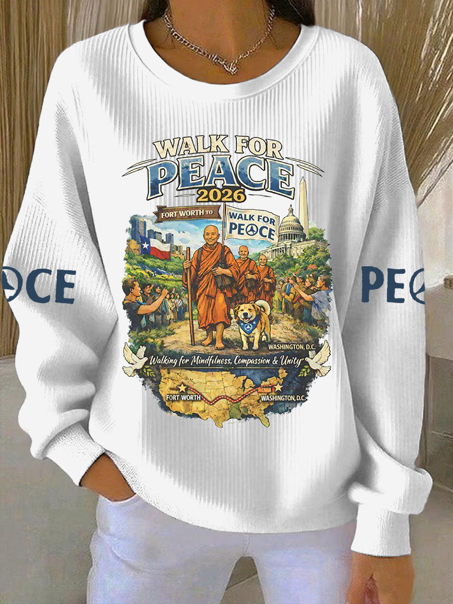 Mujeres Walk For Peace Imprimir Casual Sudadera