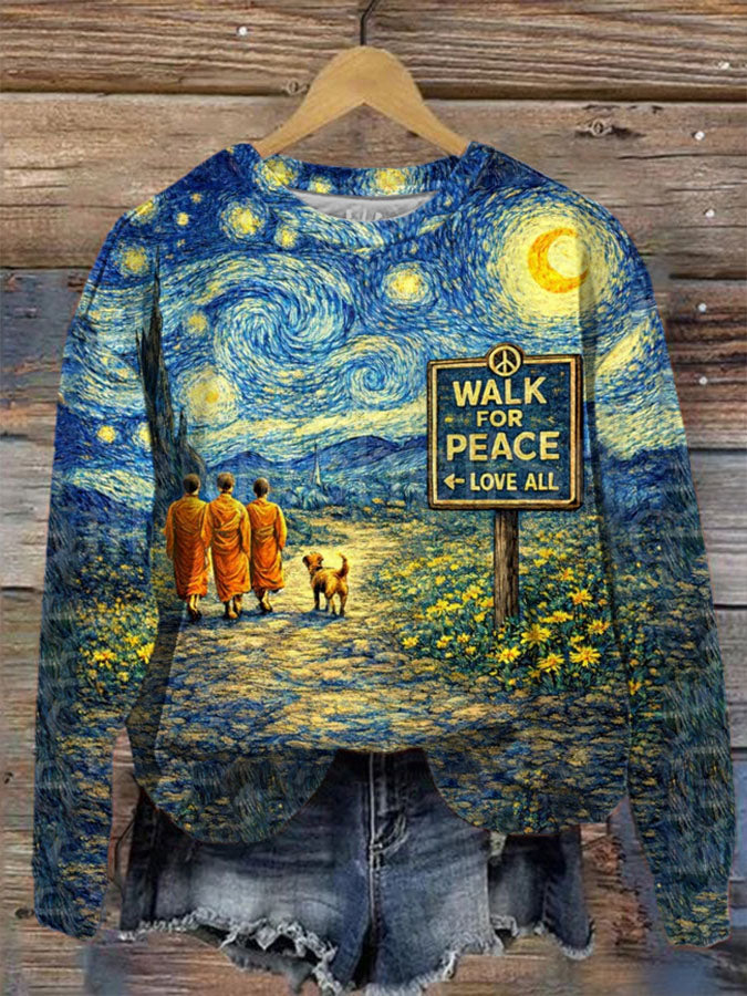 Sudadera Walk For Peace Print para mujer