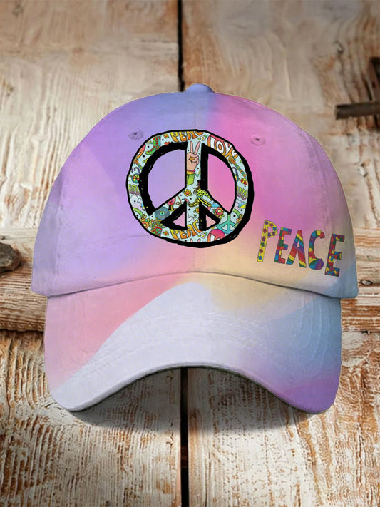 Sombrero estampado elemento "Walk For Peace" para mujer