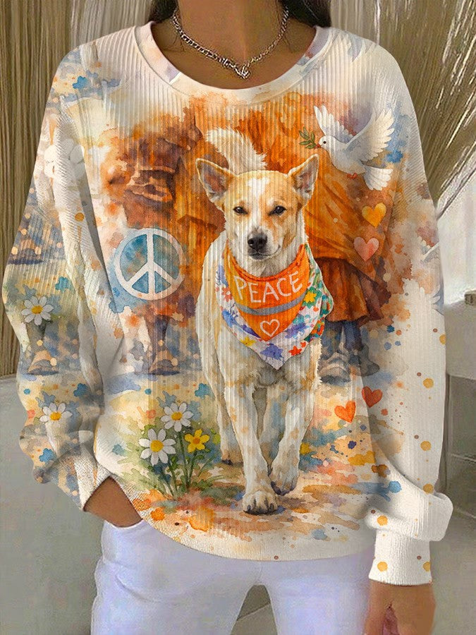 Sudadera estampada Walk For Peace Aloka para mujer
