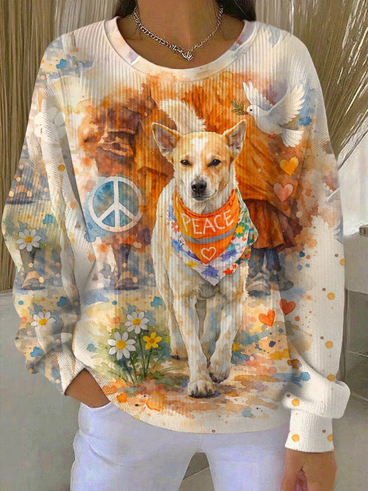 Sudadera estampada Walk For Peace Aloka para mujer