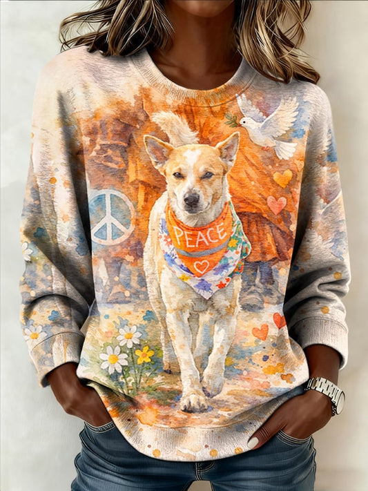 Sudadera estampada Walk For Peace Aloka para mujer
