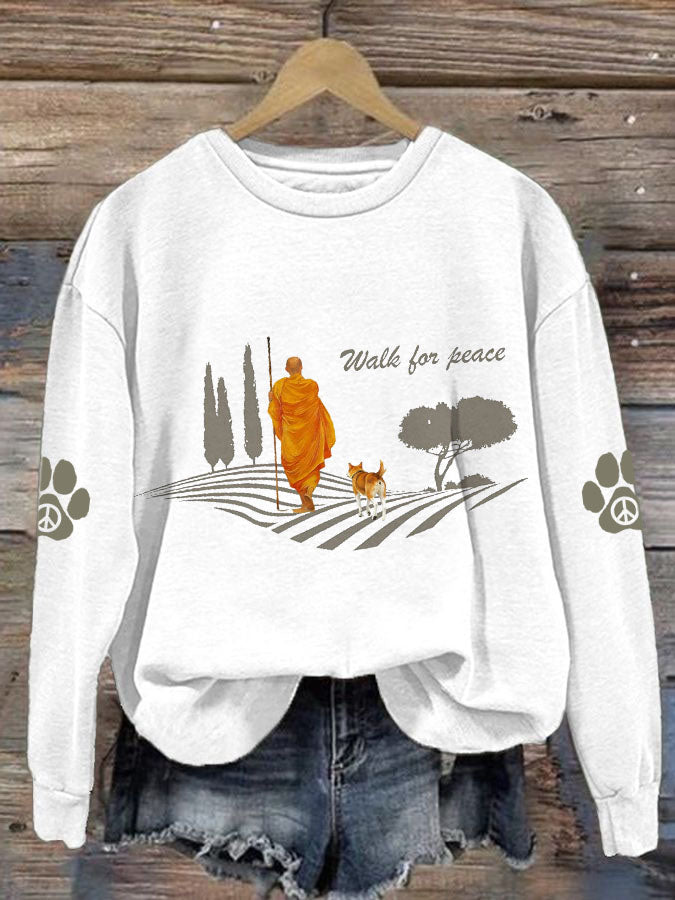 Sudadera Walk For Peace Print para mujer