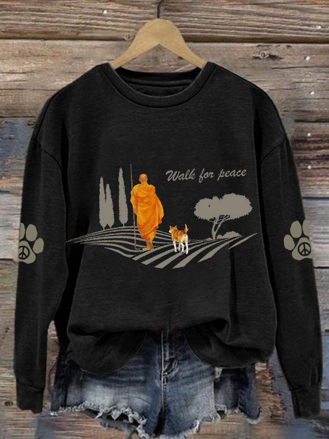 Sudadera Walk For Peace Print para mujer