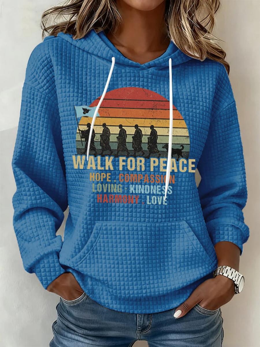 Sudadera con capucha de gran tamaño Walk For Peace para mujer