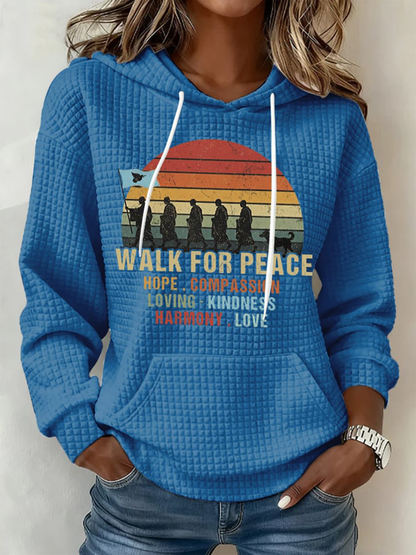 Sudadera con capucha de gran tamaño Walk For Peace para mujer