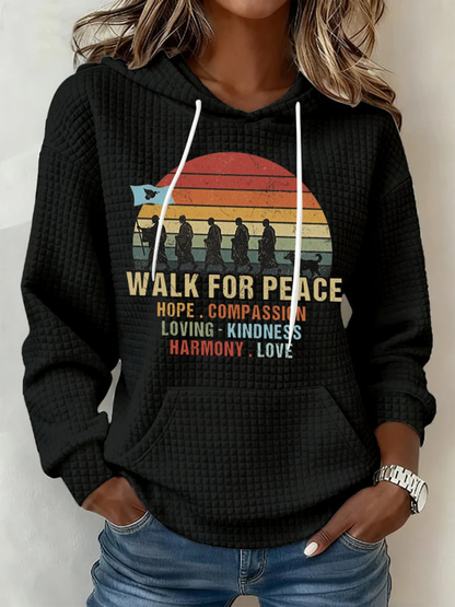 Sudadera con capucha de gran tamaño Walk For Peace para mujer