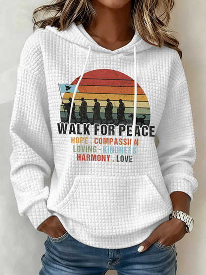 Sudadera con capucha de gran tamaño Walk For Peace para mujer
